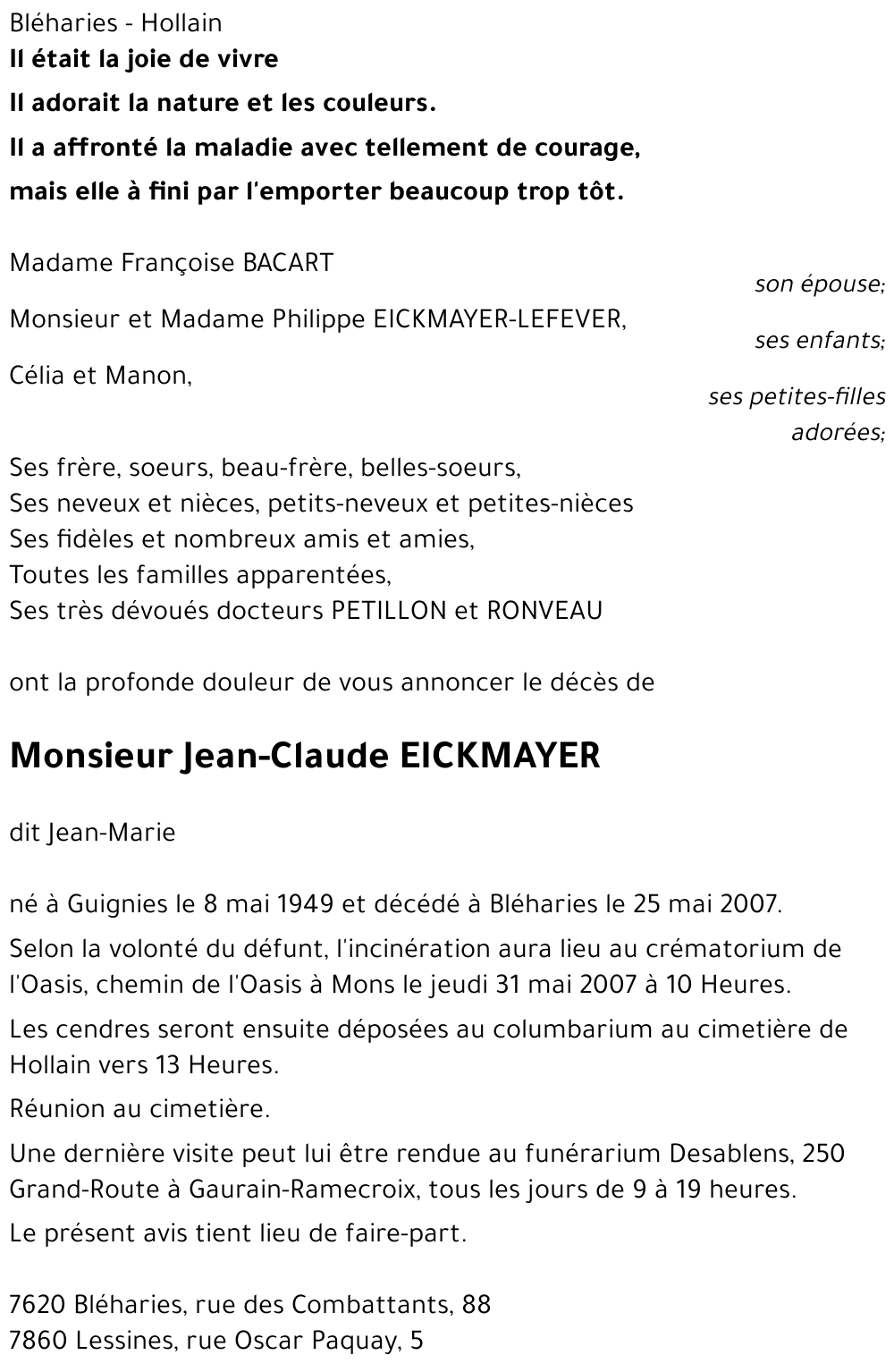 Jean-Claude EICKMAYER