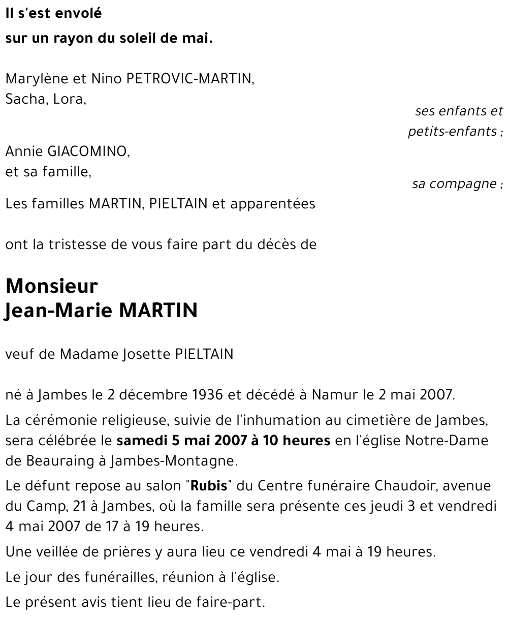 Jean-Marie MARTIN