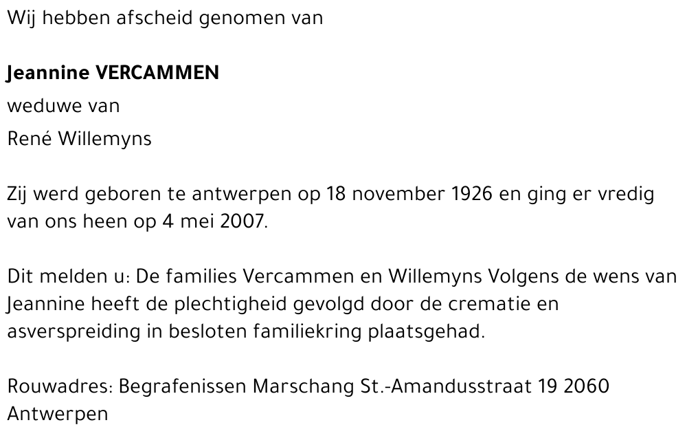 Jeannine Vercammen