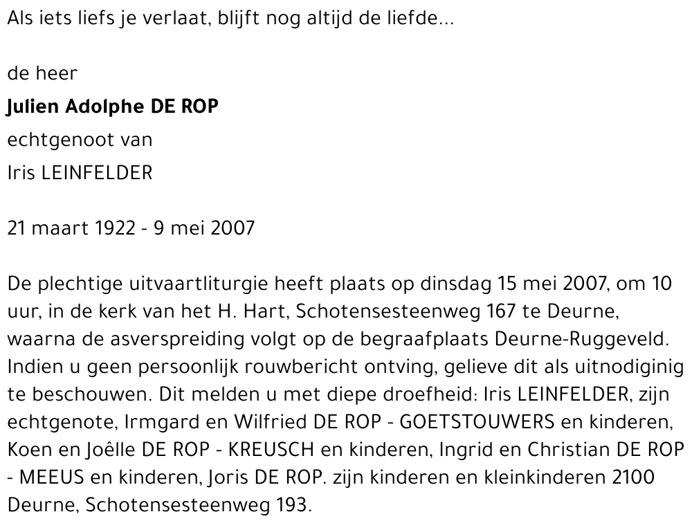 Julien Adolphe De Rop