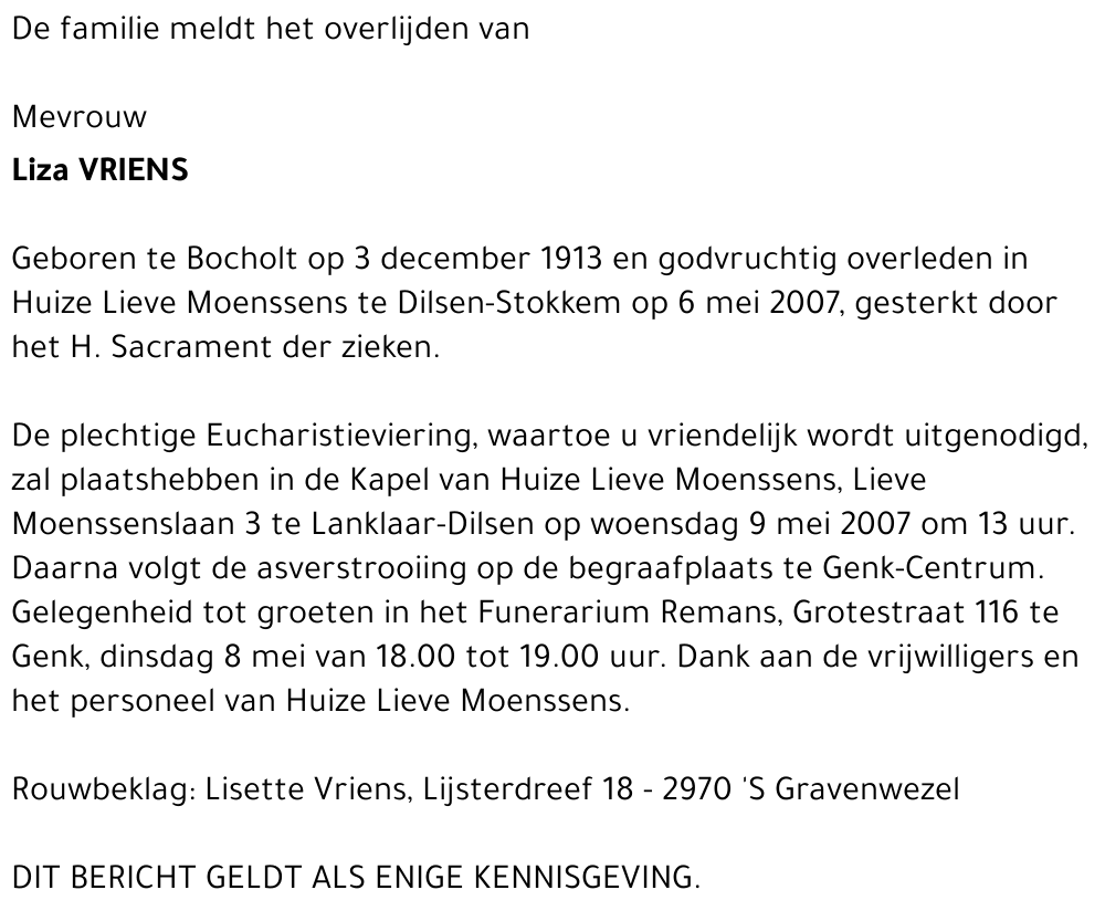 Liza VRIENS