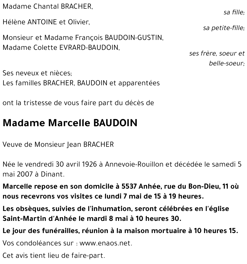 Marcelle BAUDOIN