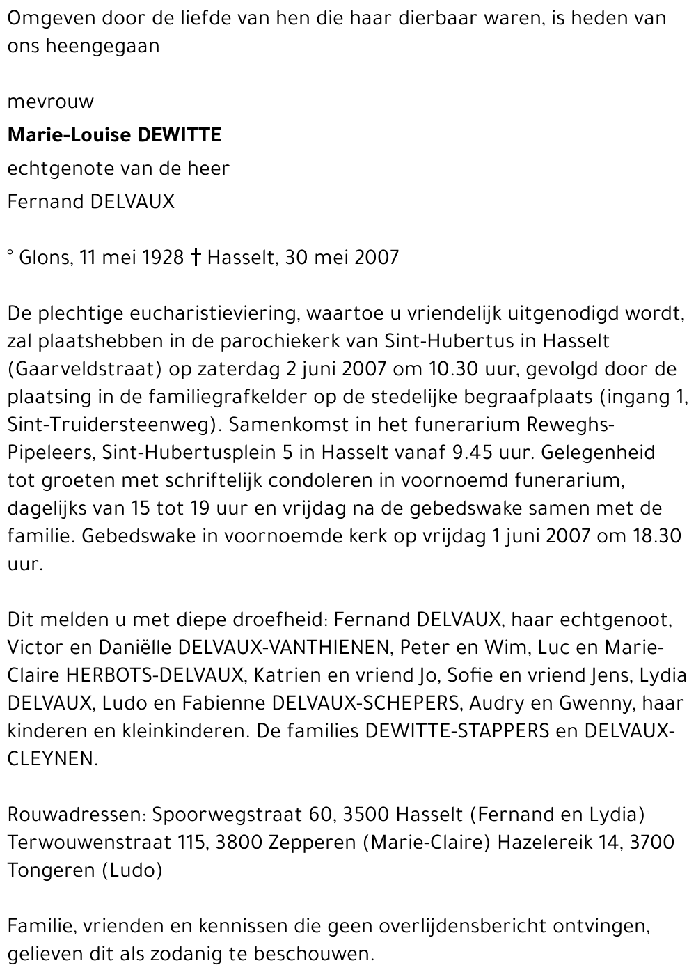 Marie-Louise Dewitte