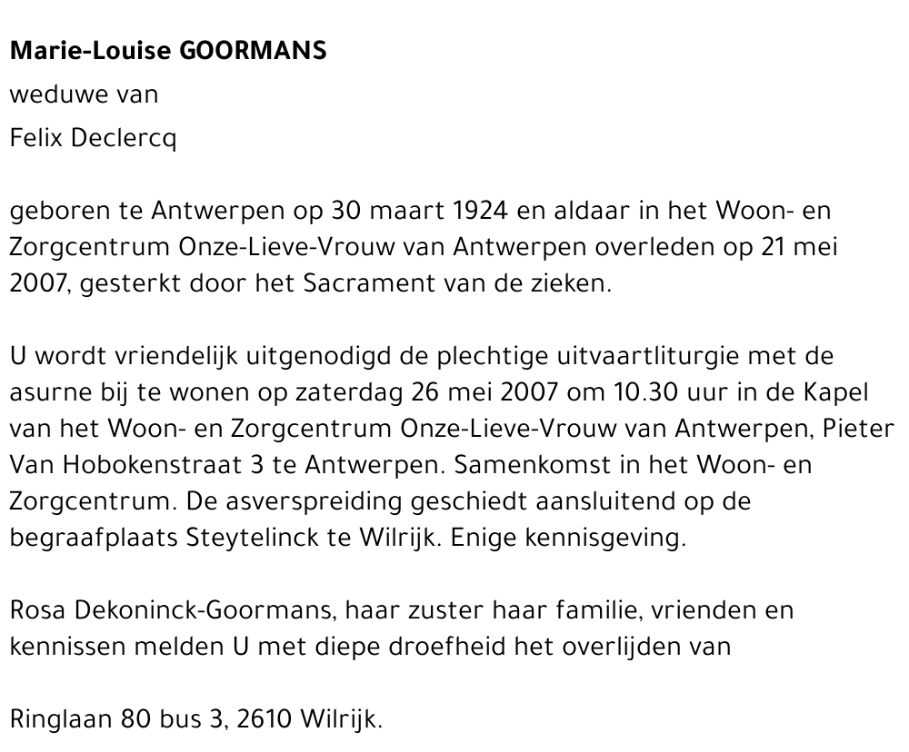 Marie-Louise Goormans