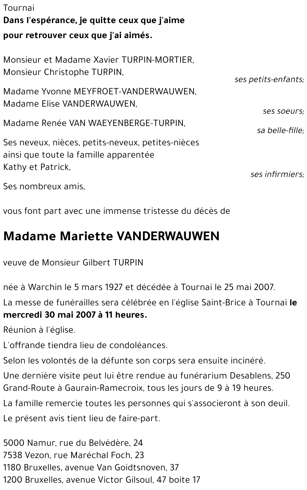 Mariette VANDERWAUWEN