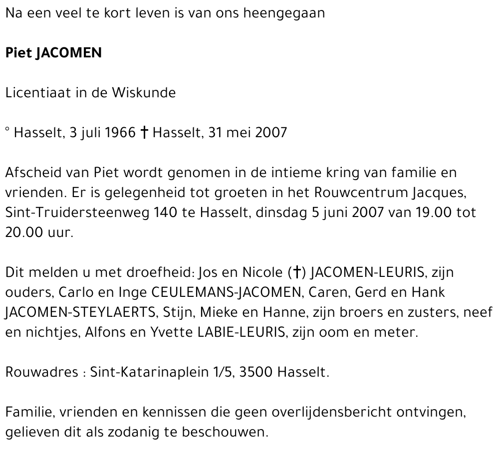 Piet Jacomen