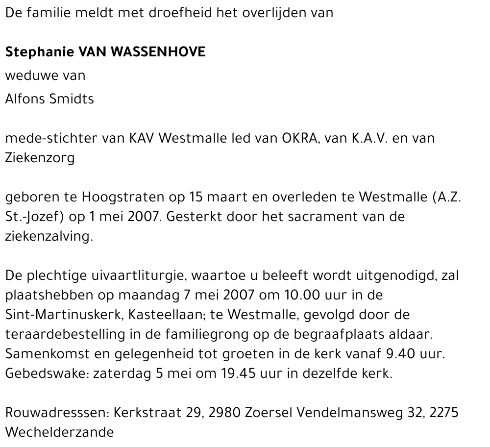 Stephanie Van Wassenhove