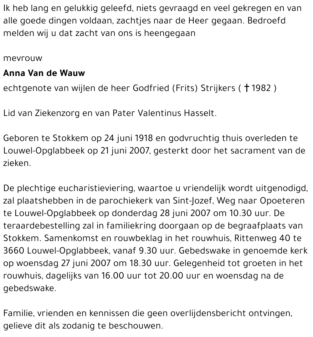 Anna Van de Wauw