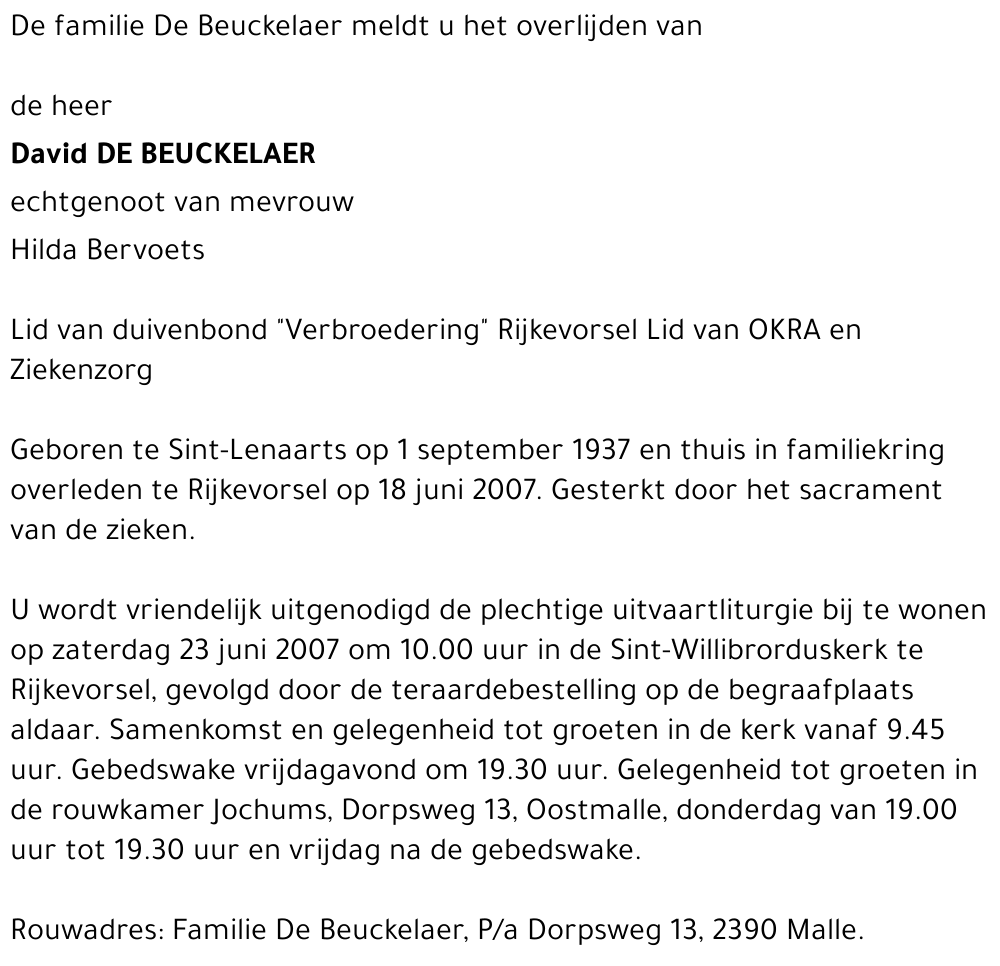 David De Beuckelaer