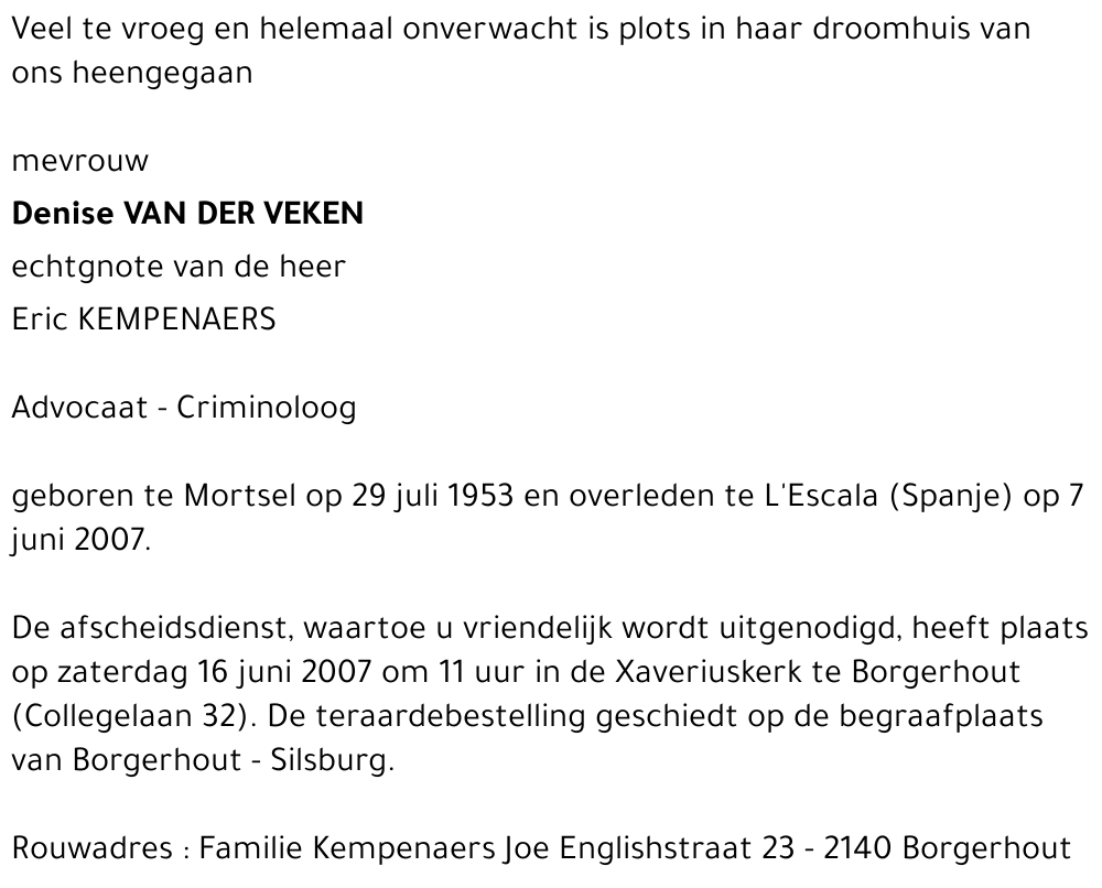 Denise Van der Veken