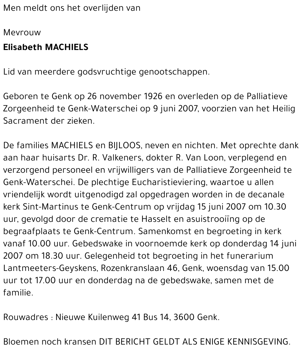 Elisabeth MACHIELS