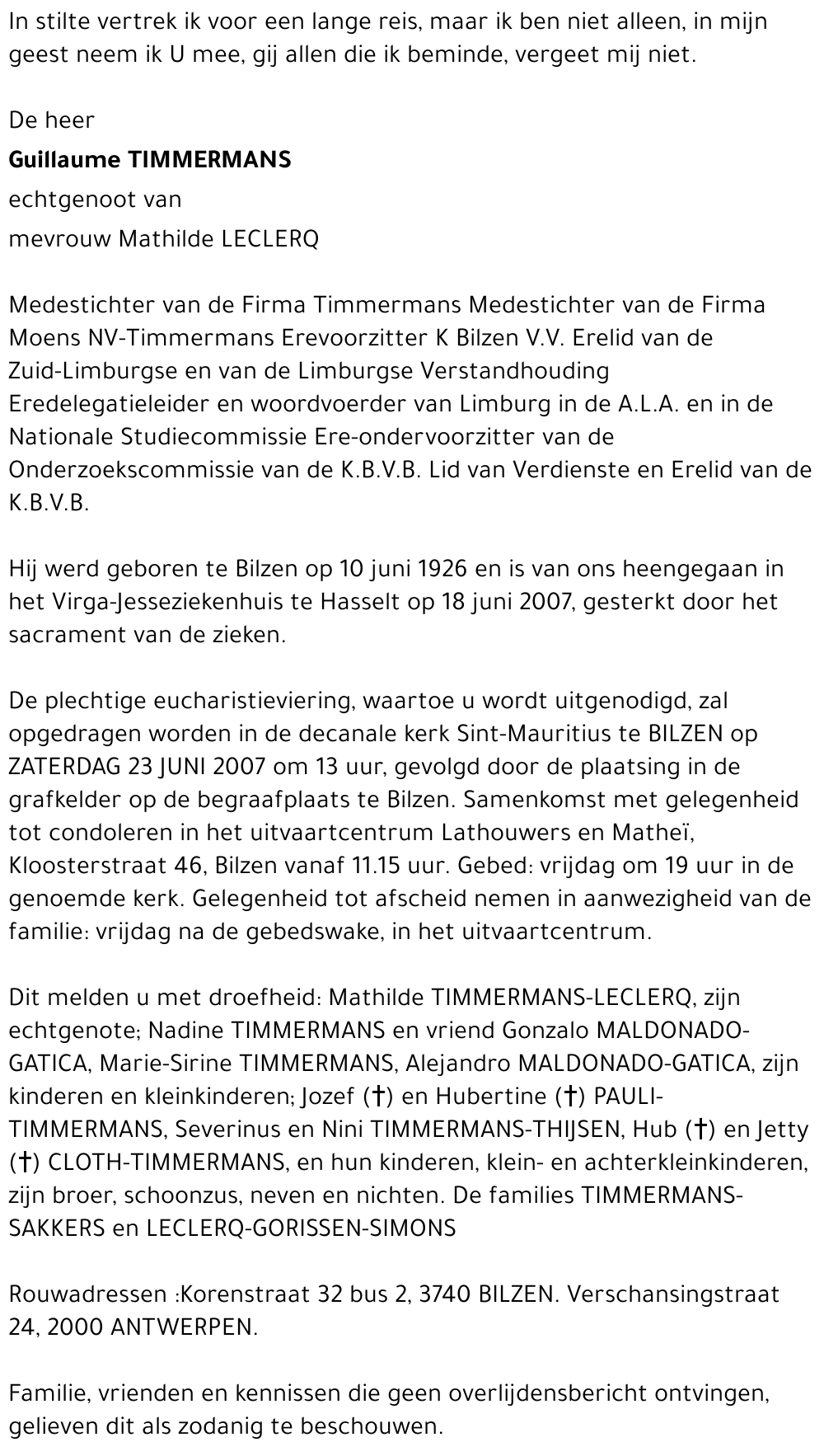 Guillaume TIMMERMANS