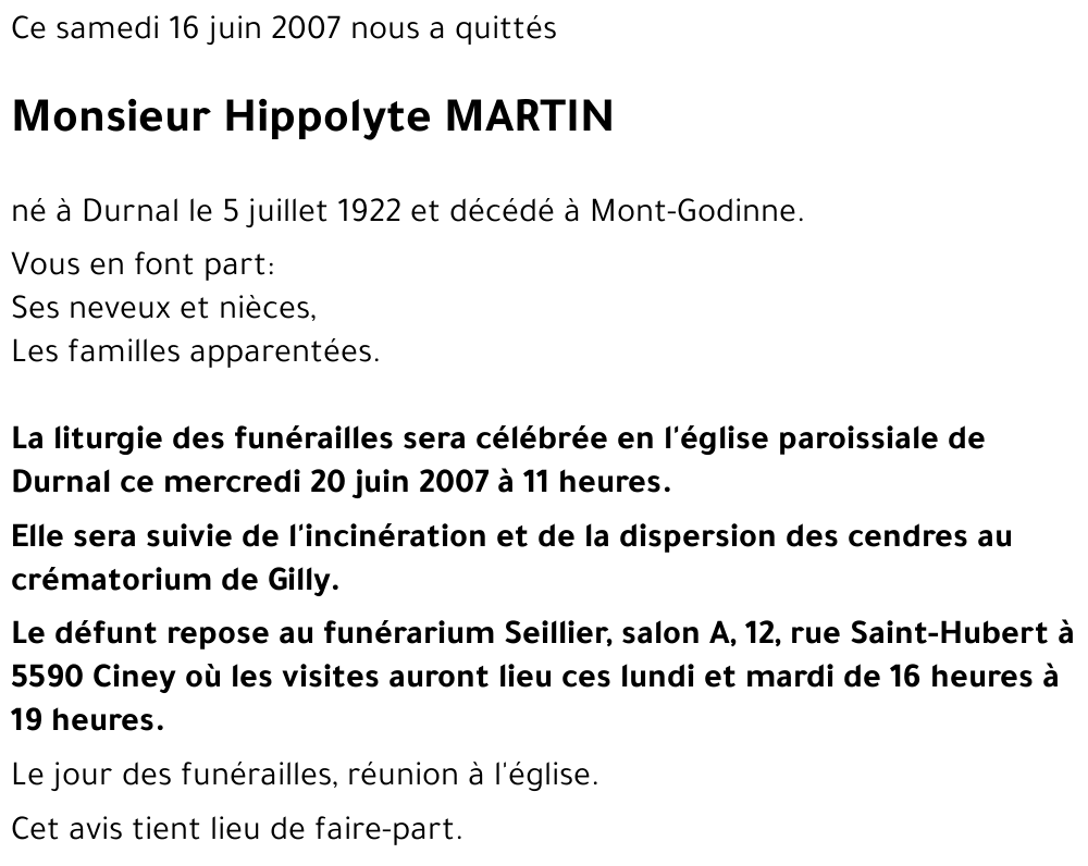Hippolyte MARTIN