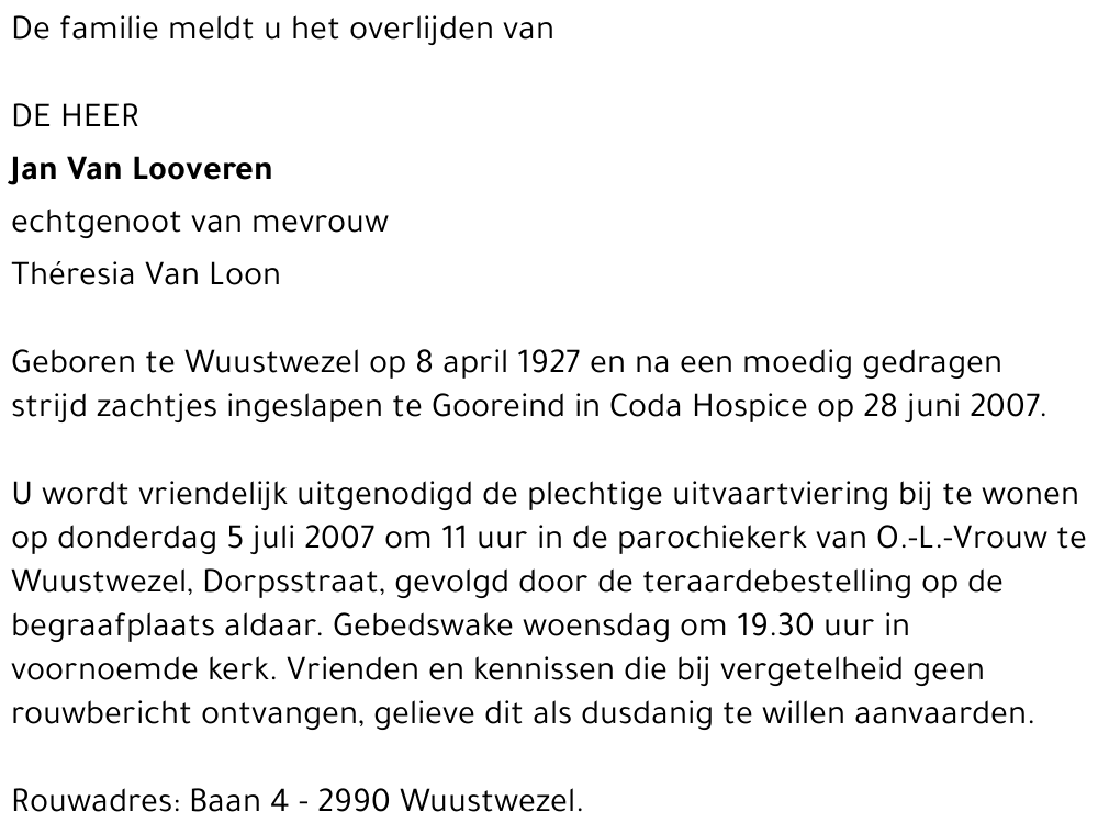 Jan Van Looveren