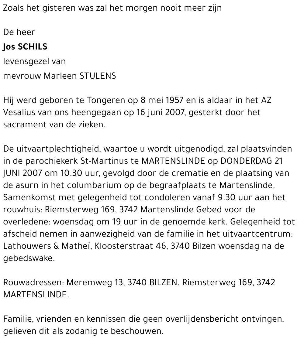 Jos SCHILS