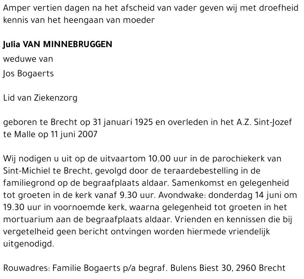 Julia Van Minnebruggen