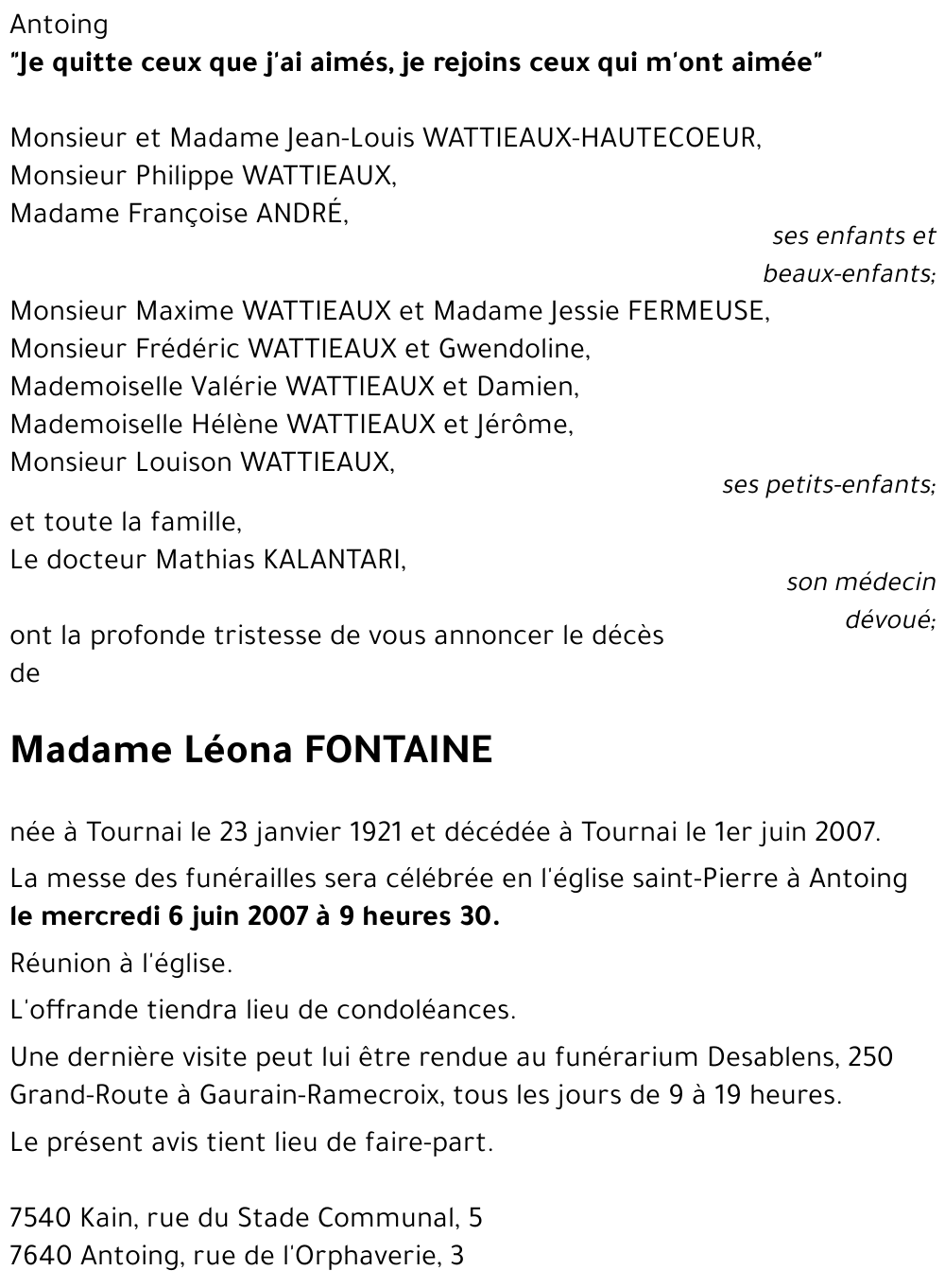 Léona FONTAINE