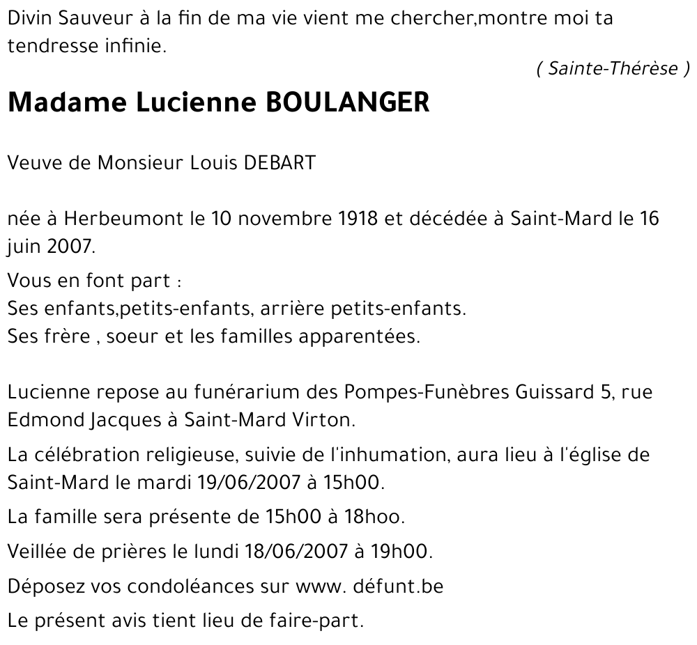 Lucienne BOULANGER