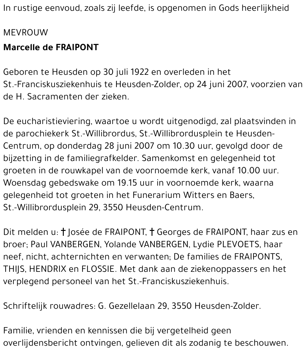 Marcelle de Fraipont