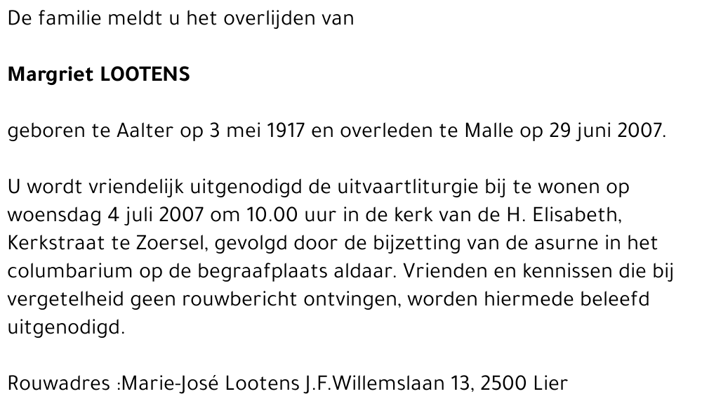 Margriet LOOTENS