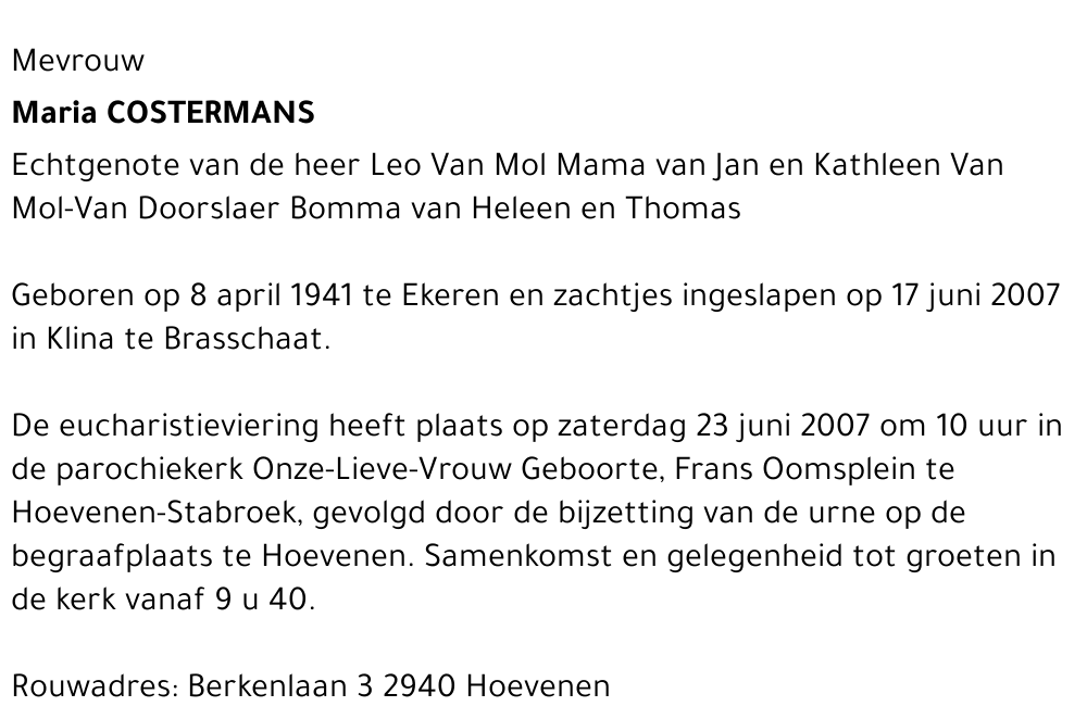 Maria Costermans