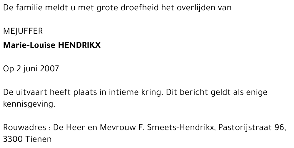 Marie-Louise Hendrikx