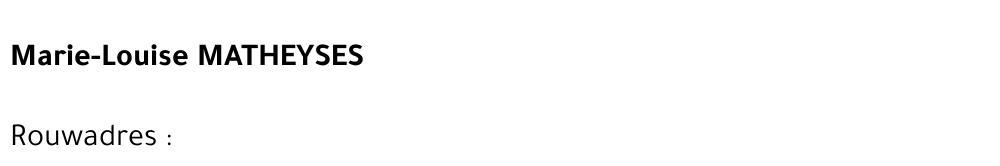 Marie-Louise Mattheyses