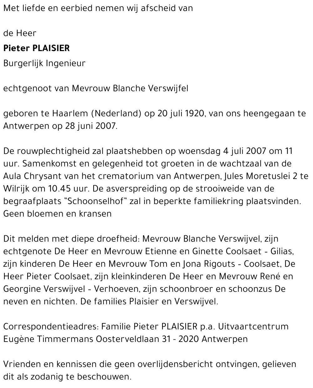 Pieter Plaisier