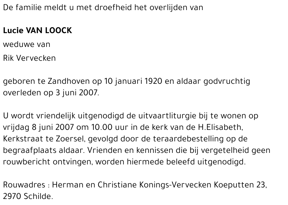 VAN LOOCK Lucie