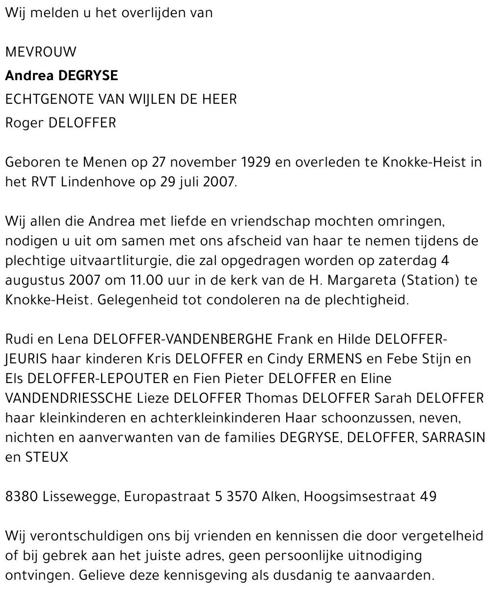 Andrea Degryse