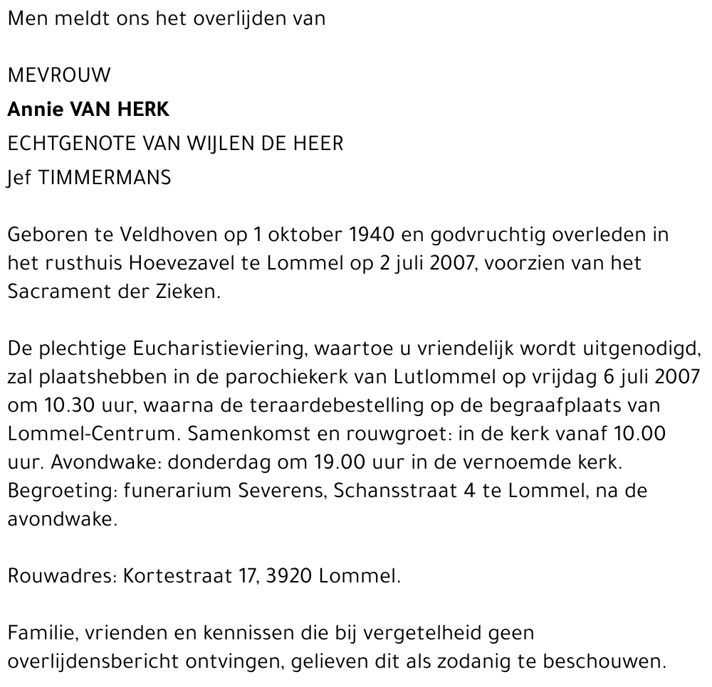 Annie Van Herk