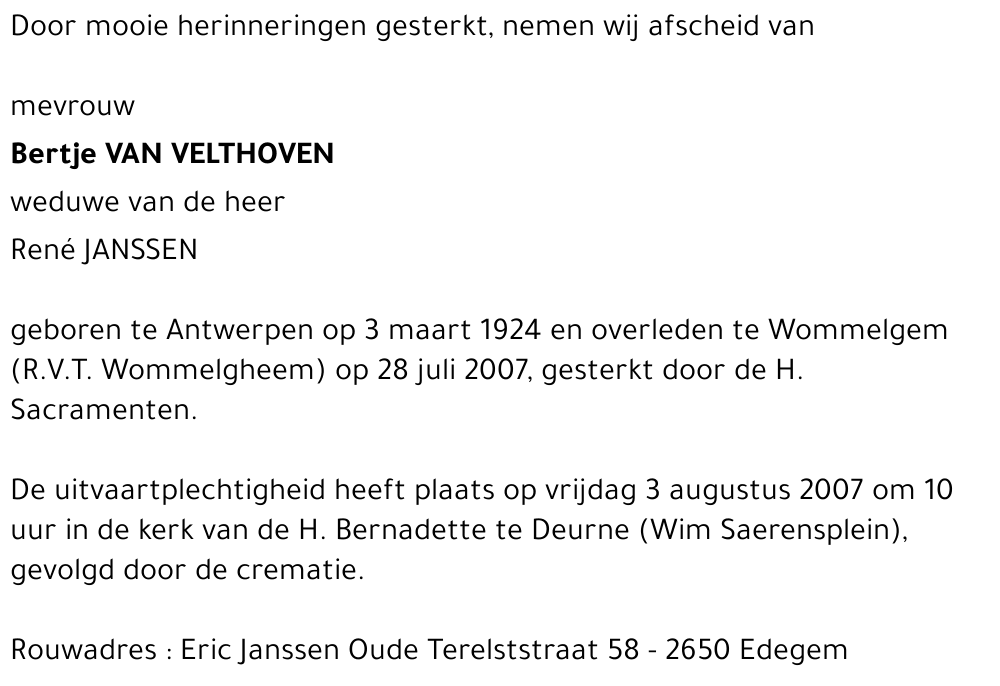 Bertha Van Velthoven