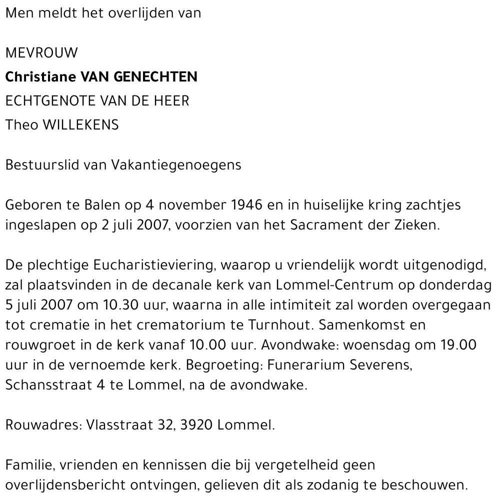 Christiane Van Genechten