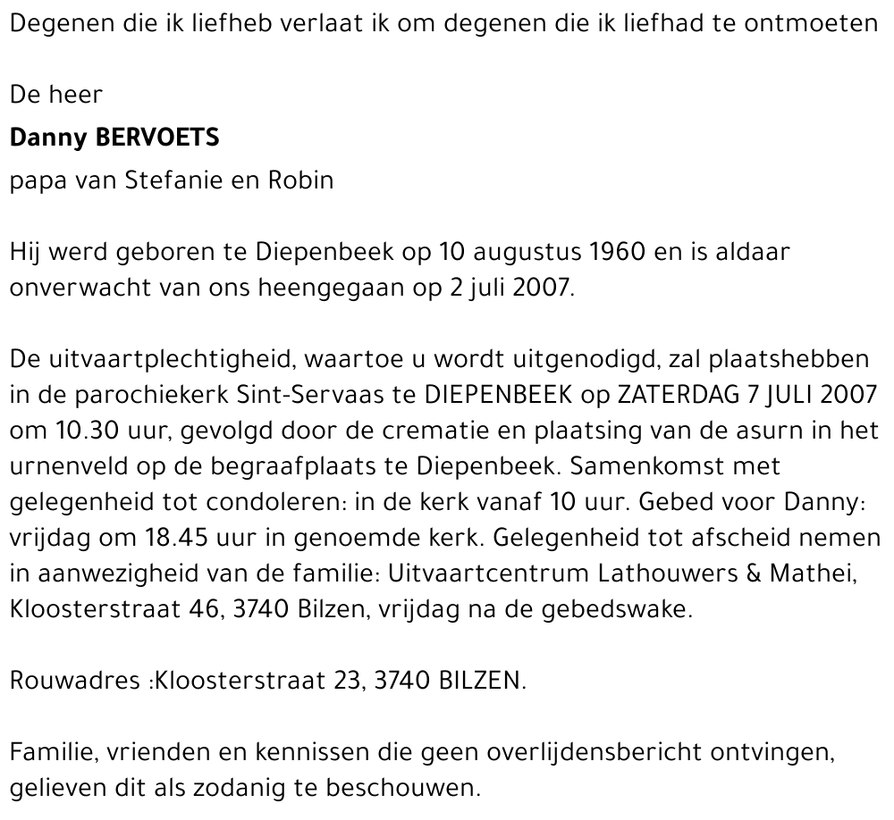 Danny BERVOETS