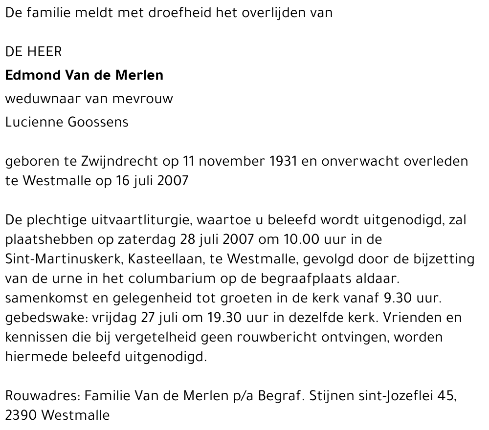Edmond Van de Merlen