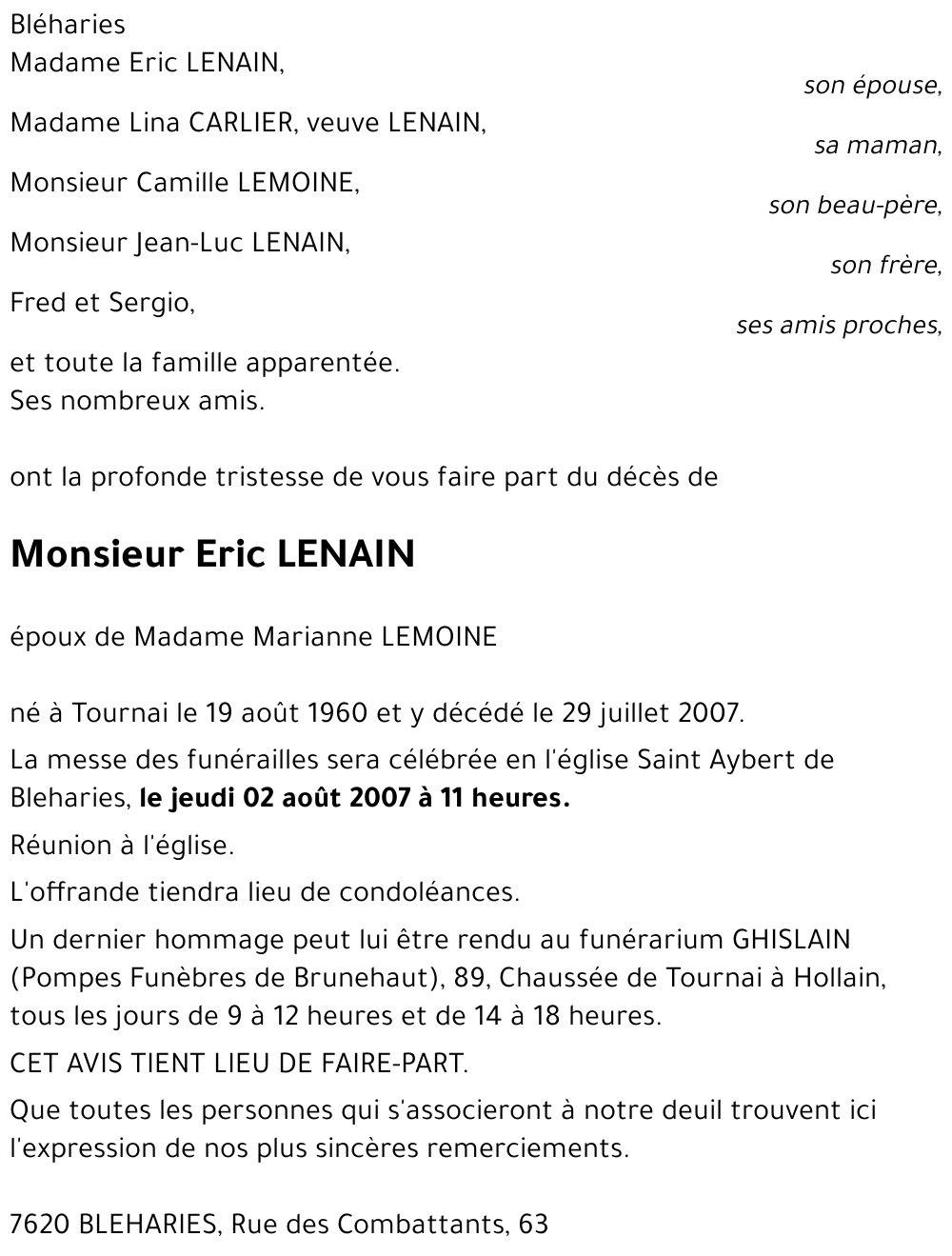 Eric LENAIN