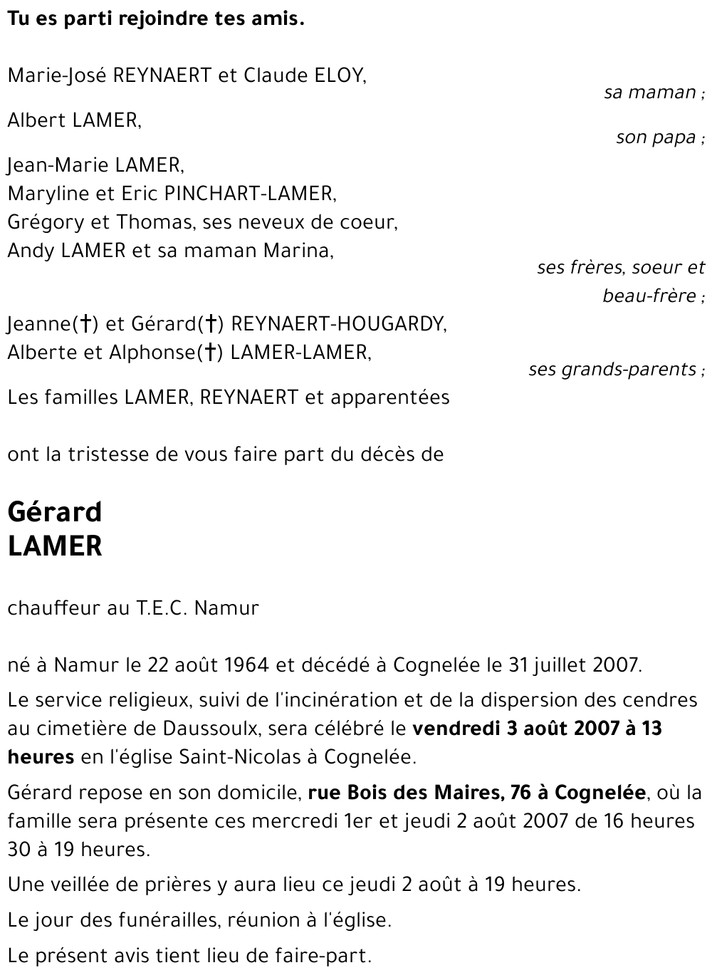 Gérard LAMER