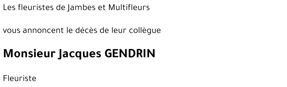 Jacques GENDRIN