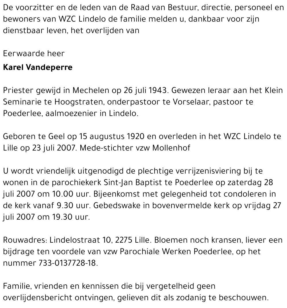 Karel Vandeperre