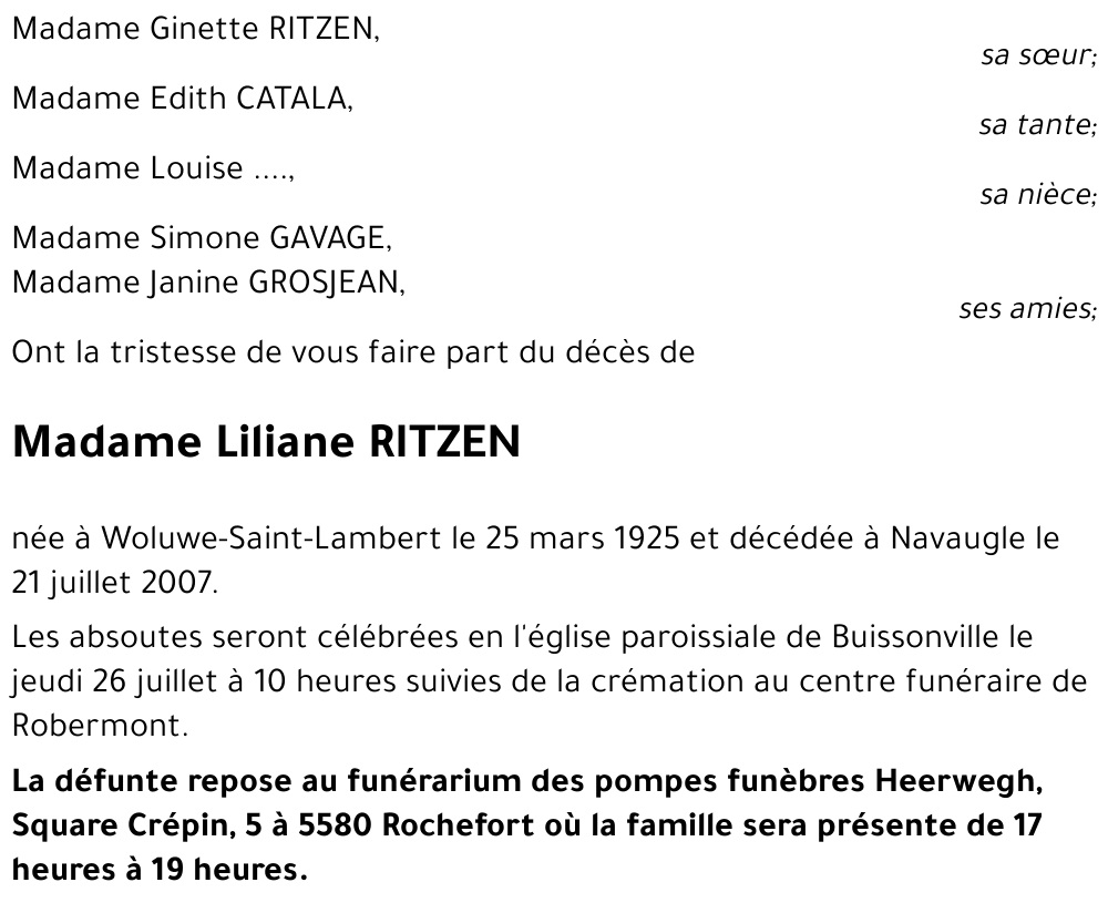 Liliane RITZEN