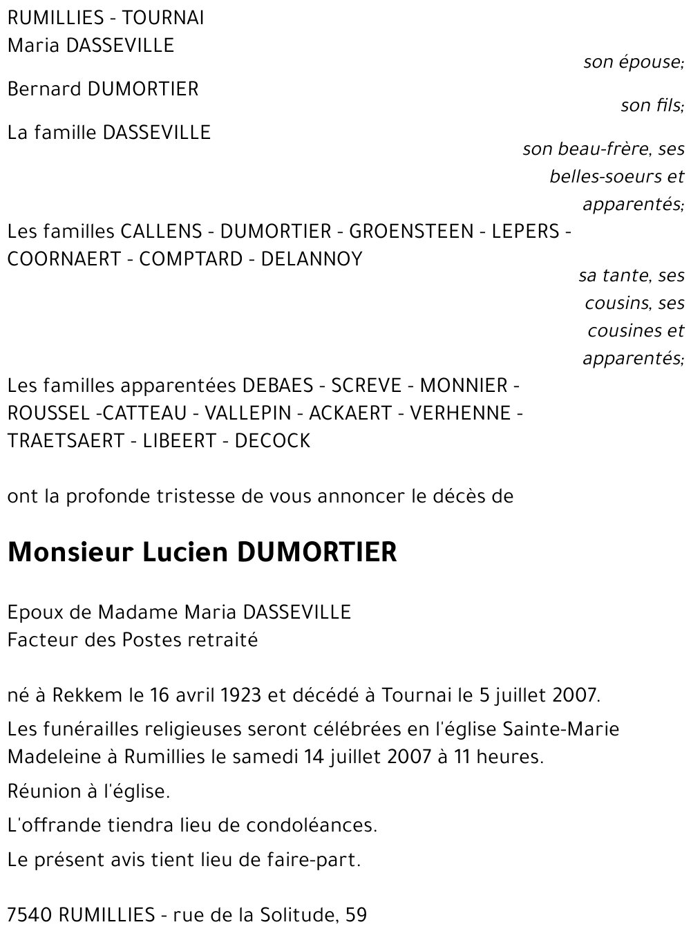 Lucien DUMORTIER