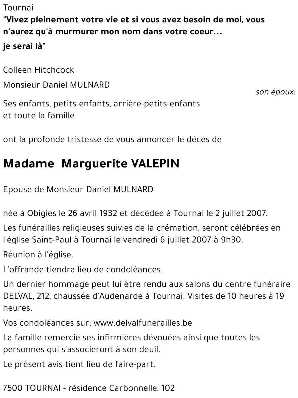 Marguerite VALEPIN