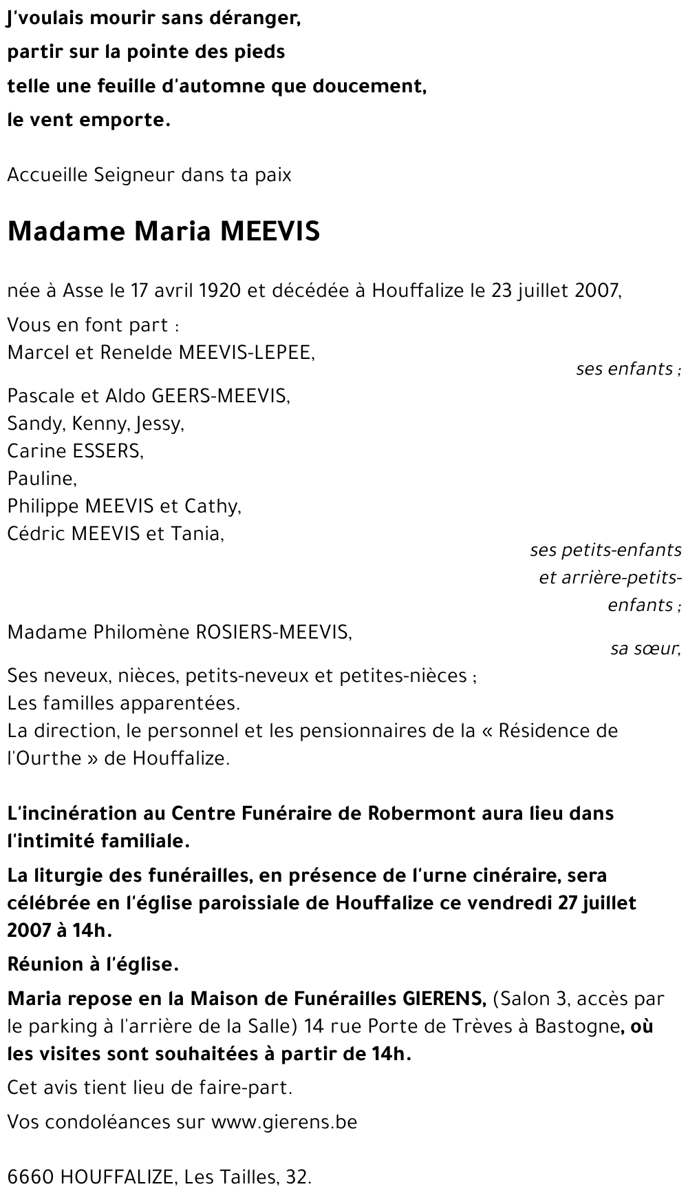 Maria MEEVIS