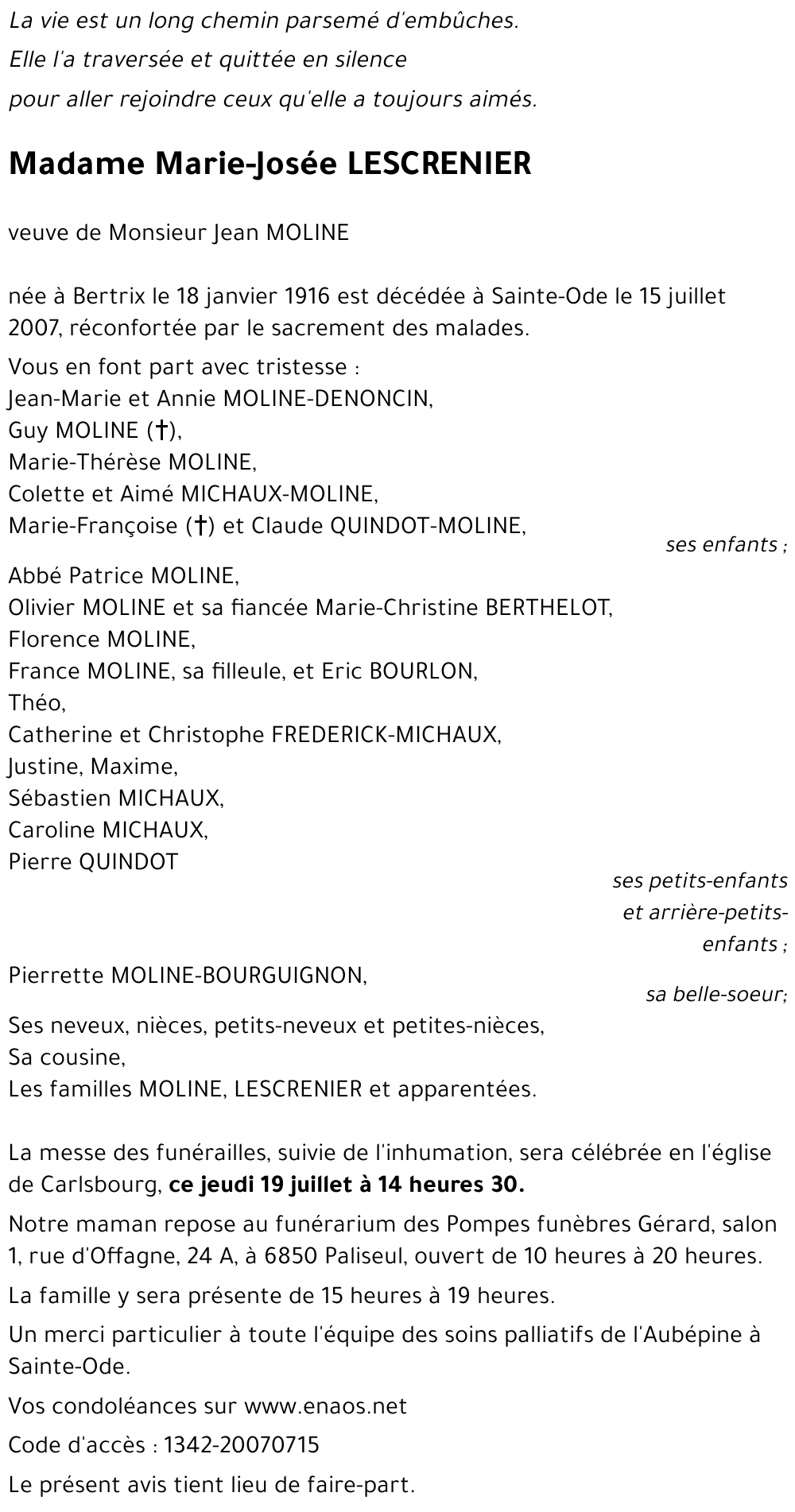 Marie-Josée LESCRENIER