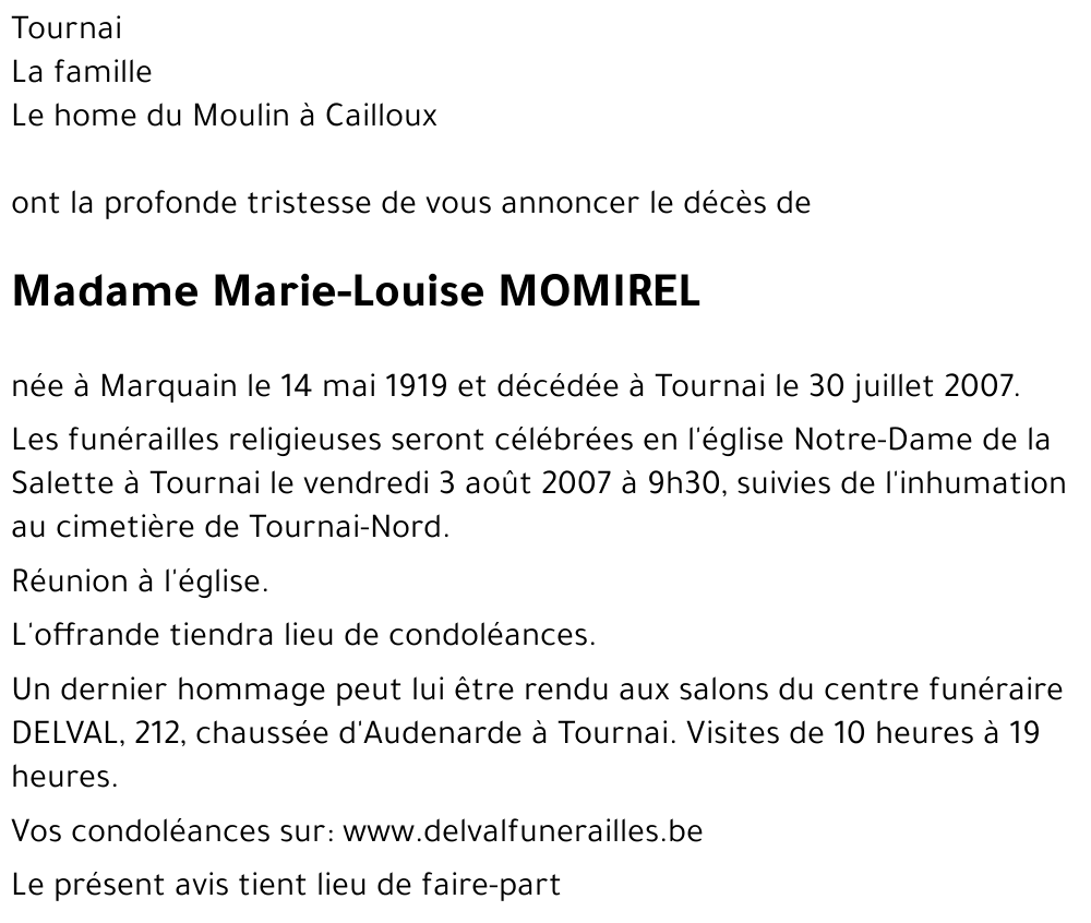 Marie-Louise MOMIREL