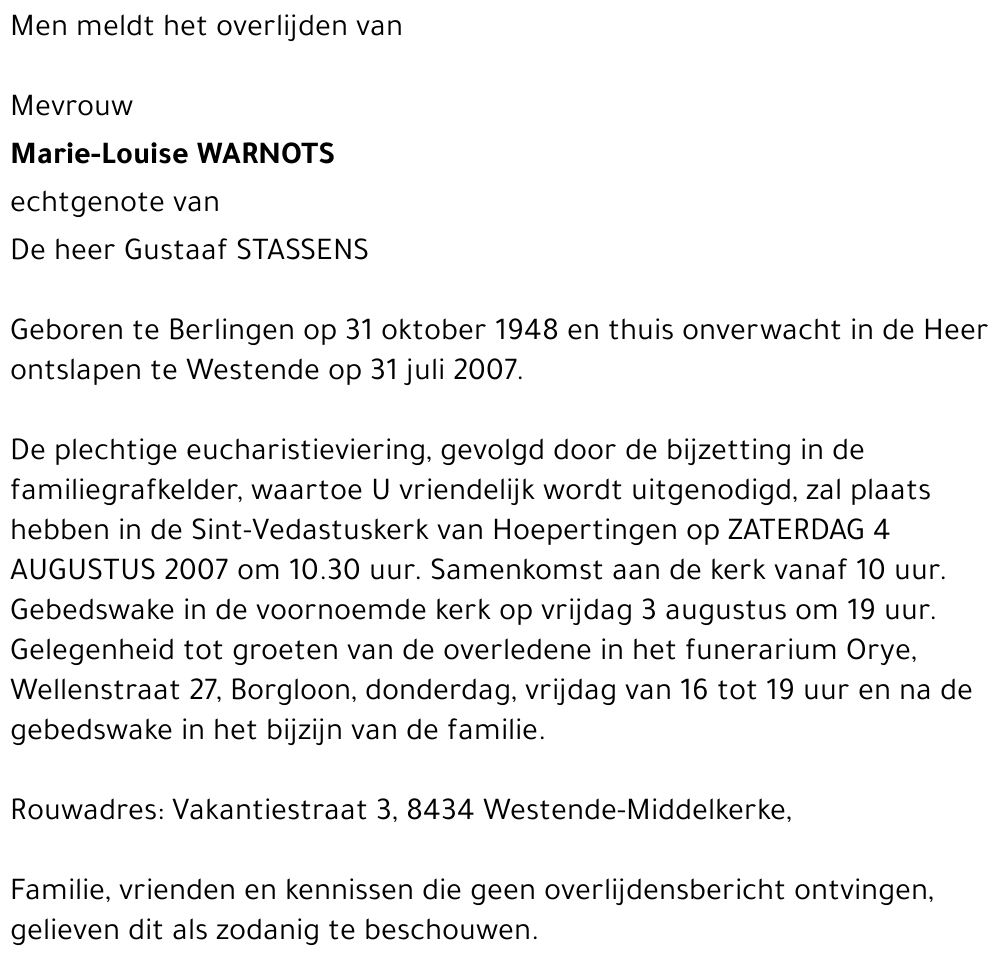 Marie-Louise Warnots