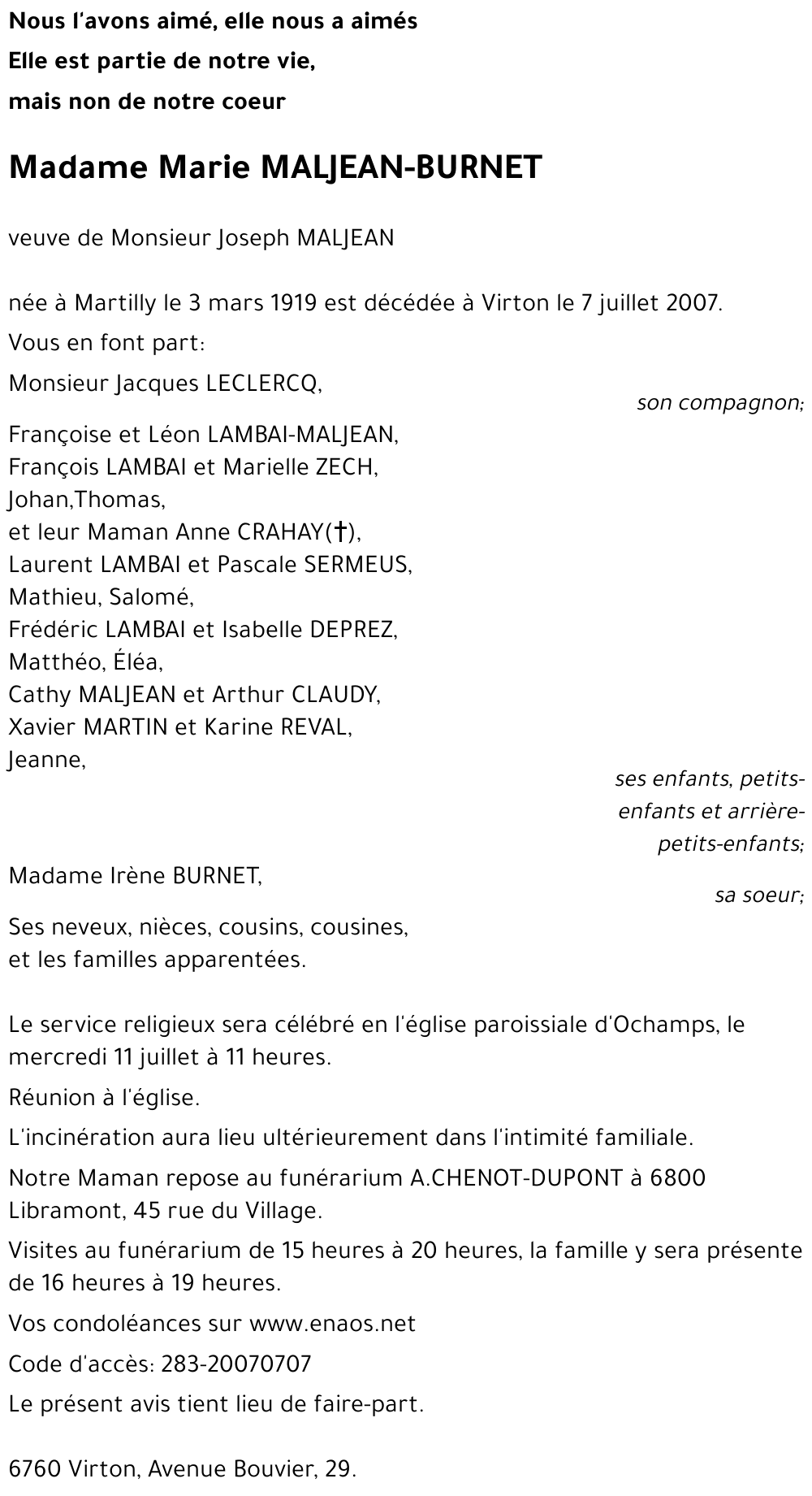 Marie MALJEAN-BURNET