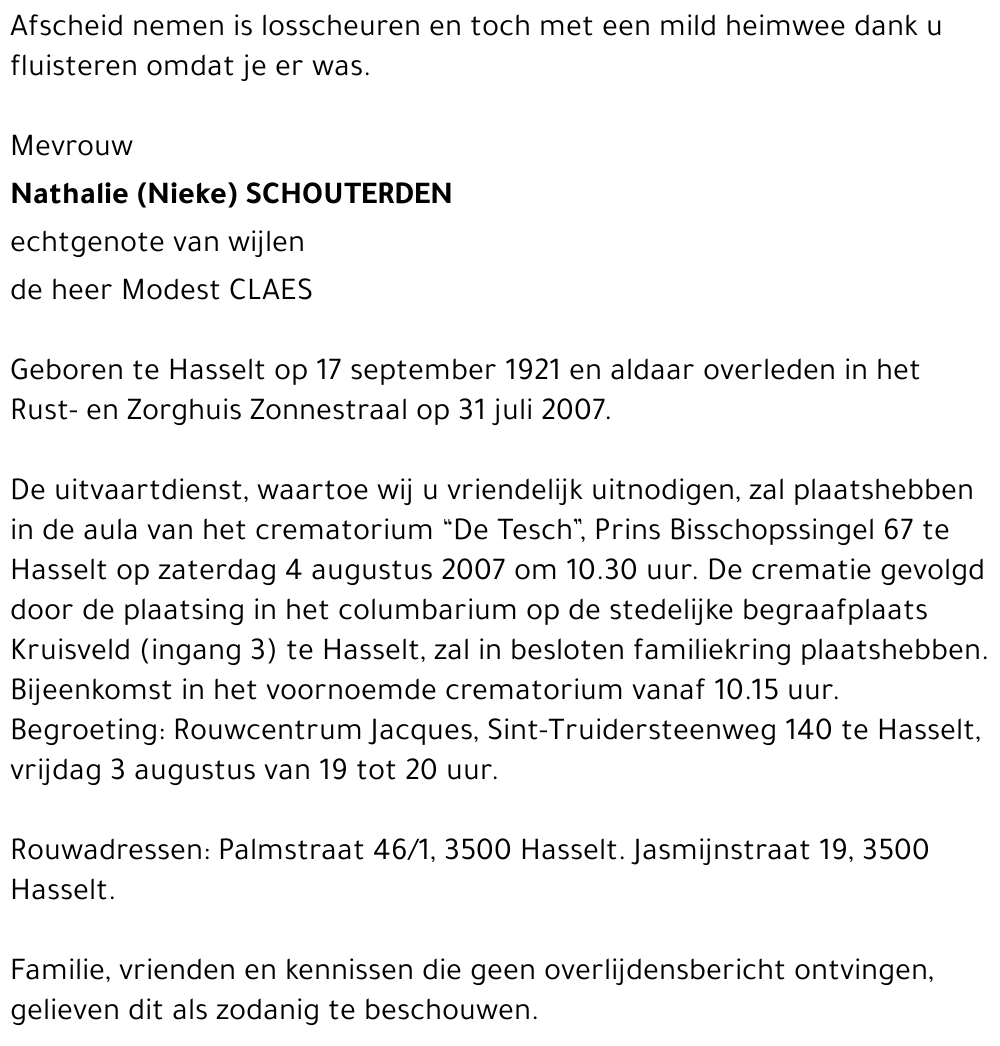 Nathalie Schouterden