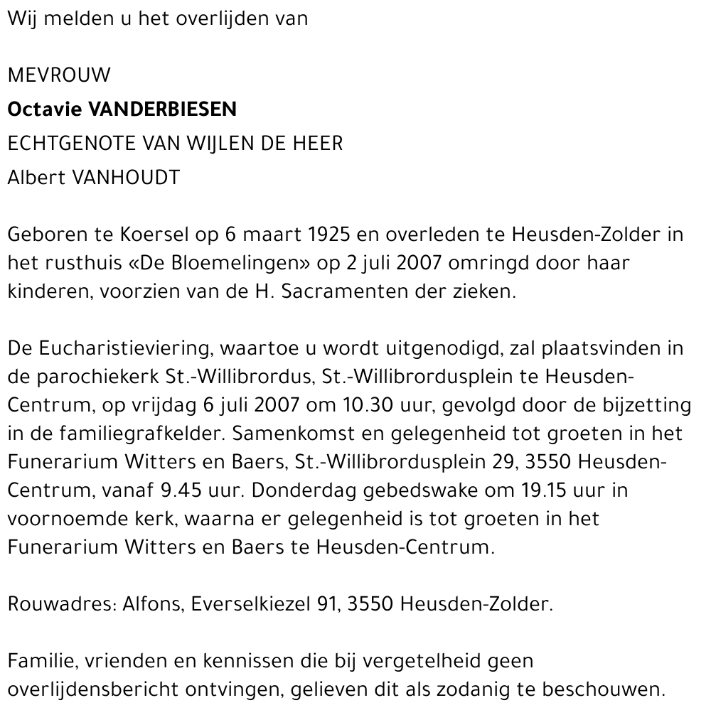 Octavie Vanderbiesen