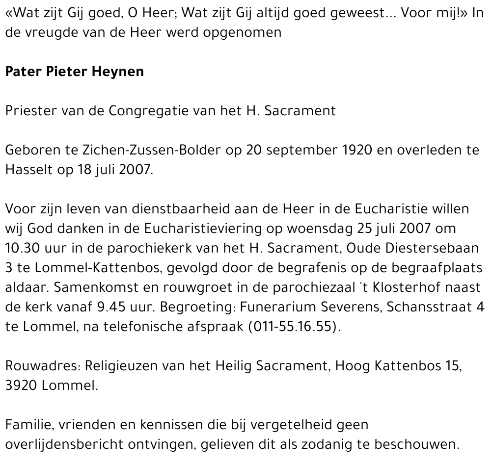 Pater Pieter Heynen